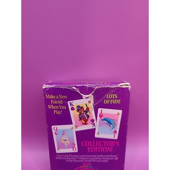 Vintage Lisa Frank Playing Cards Complete w/ Box & Both Jokers Cards Rare - Picture 3 of 14